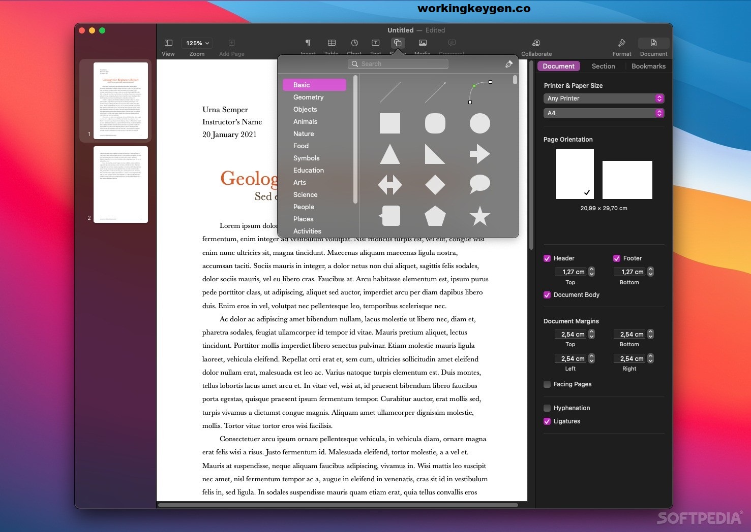Apple Pages 13.0 for MacOS